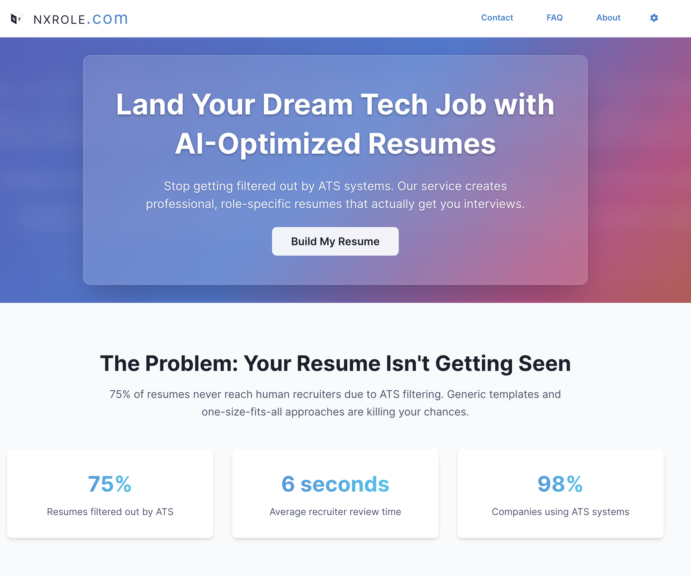 NXROLE.com landing page